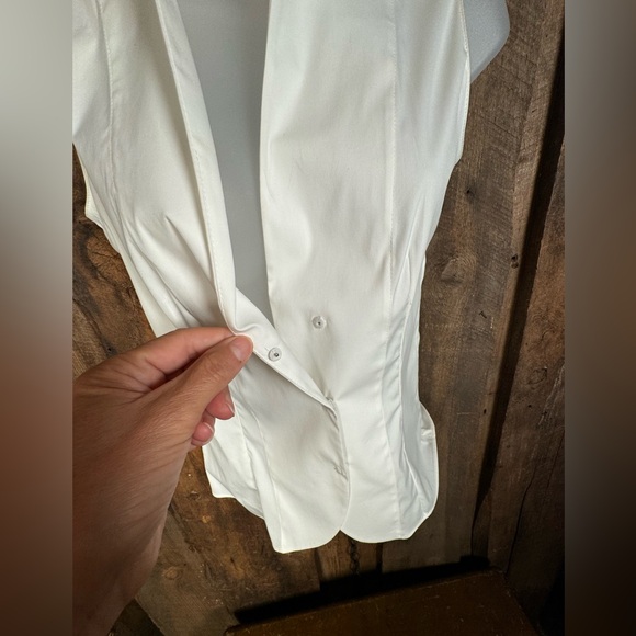 Akris Architecture Collection Stand-collar Blouse in White- Size 2 - NWT - Picture 9 of 16